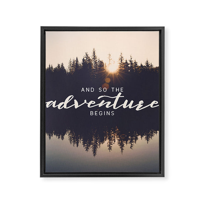And So the Adventure Begins II Framed Canvas Print Gallery Image 1