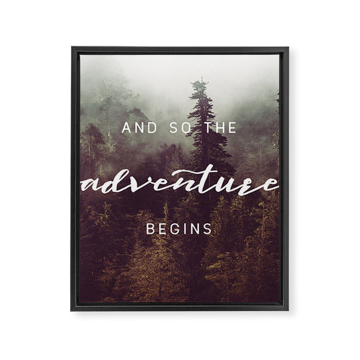 And So The Adventure Begins - Pacific Northwest Framed Canvas Print Gallery Image 1