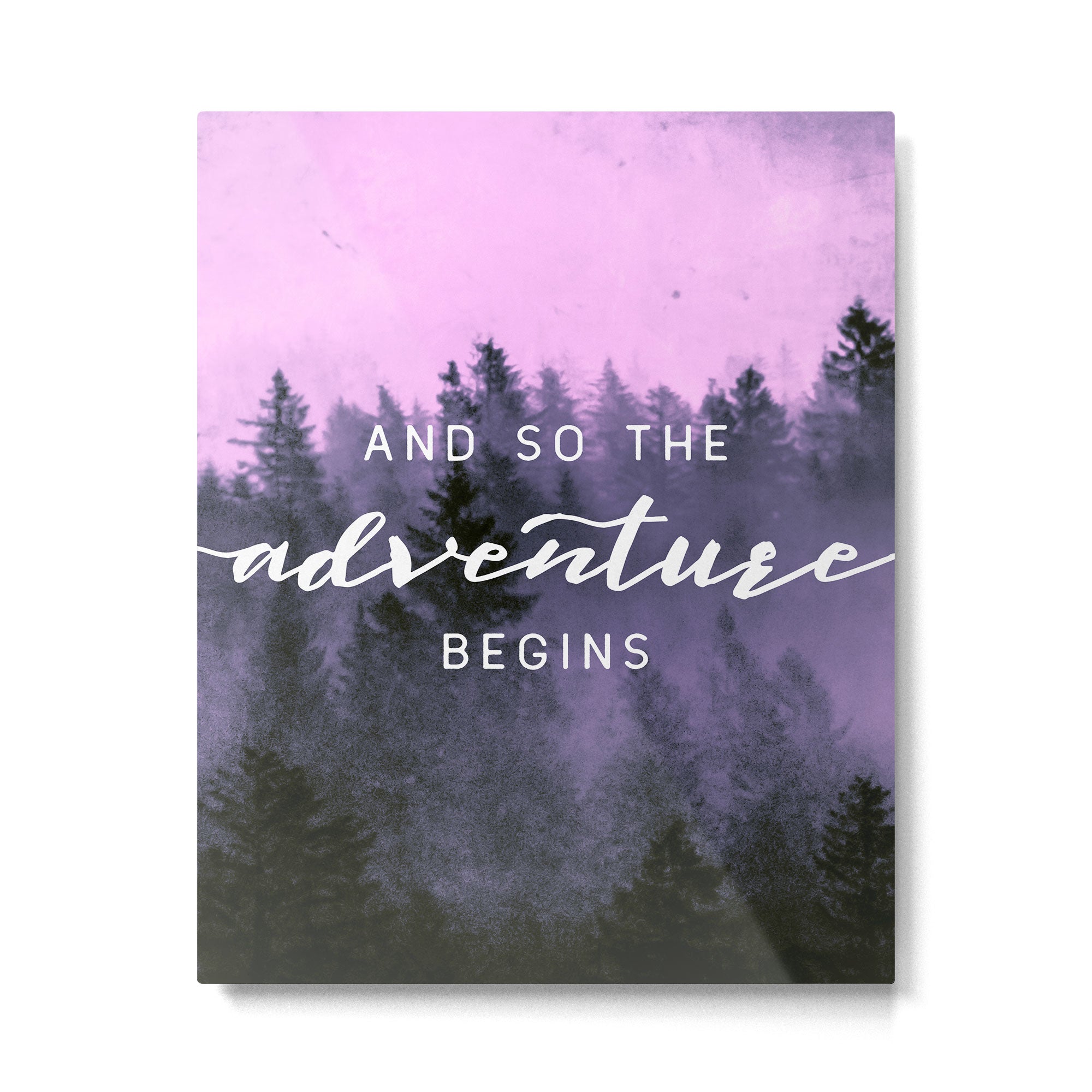 And So The Adventure Begins Pink Forest Metal Print Gallery Image 6