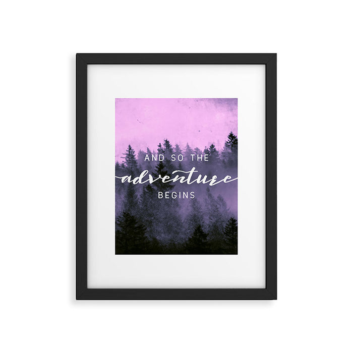 And So The Adventure Begins Pink Forest Framed Art Print Gallery Image 1