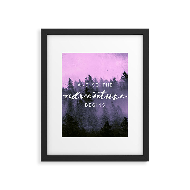 And So The Adventure Begins Pink Forest Framed Art Print Gallery Image 6