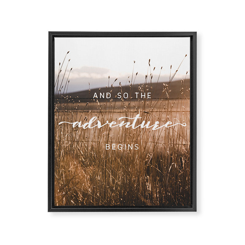 And So The Adventure Begins - Rustic Western Framed Canvas Print Gallery Image 8