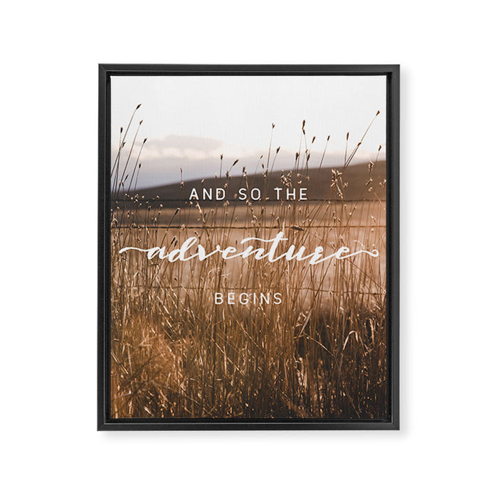 And So The Adventure Begins - Rustic Western Framed Canvas Print Gallery Image 1