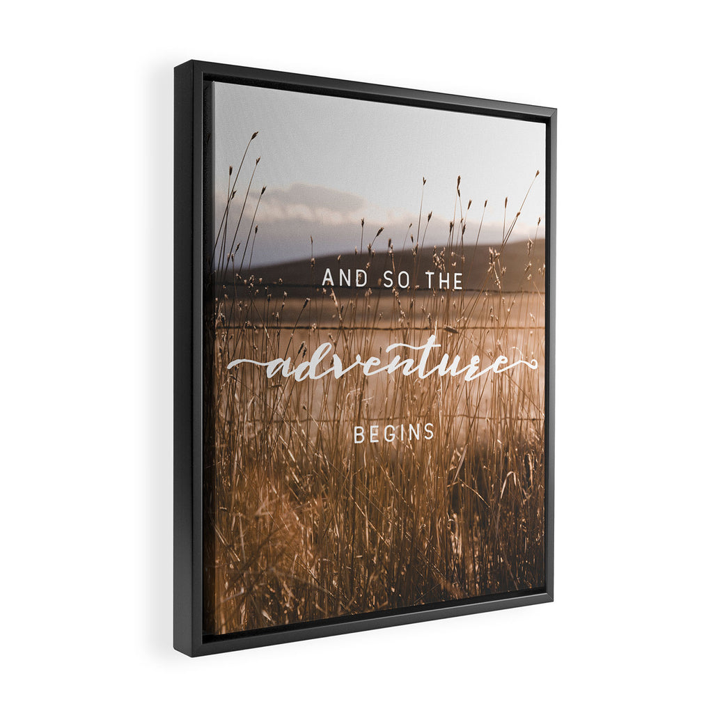And So The Adventure Begins - Rustic Western Framed Canvas Print Gallery Image 2