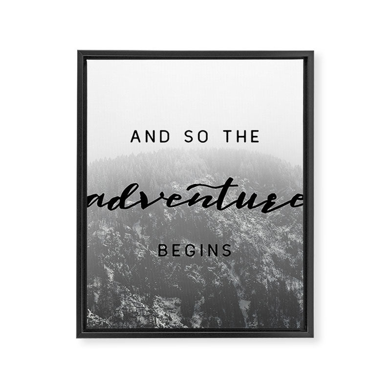 And So The Adventure Begins - Snowy Mountain Framed Canvas Print Gallery Image 8