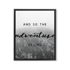 And So The Adventure Begins - Snowy Mountain Framed Canvas Print Gallery Image 8