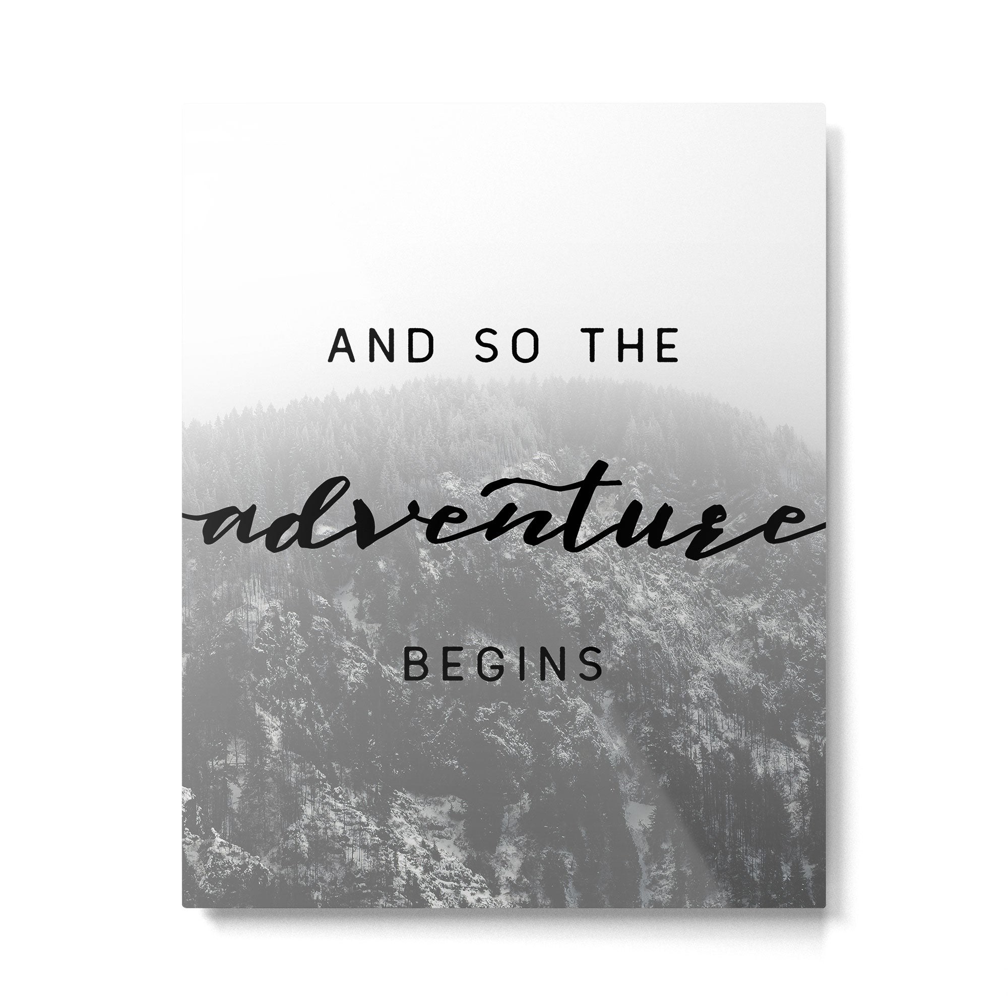 And So The Adventure Begins - Snowy Mountain Metal Print Gallery Image 6