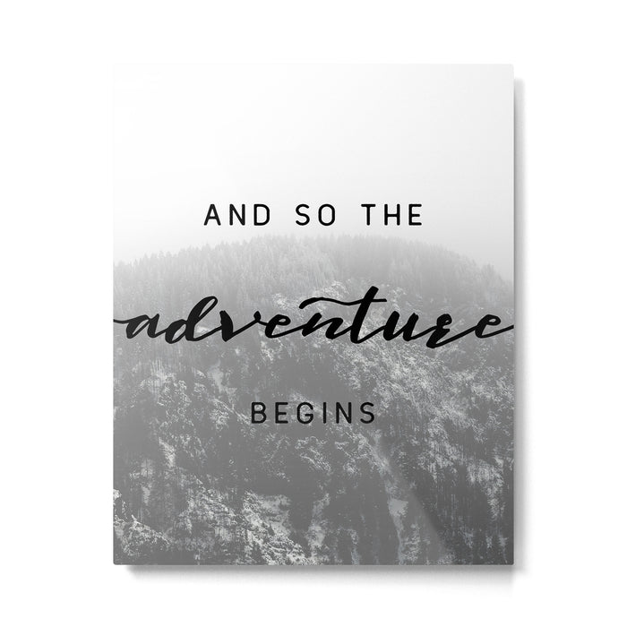 And So The Adventure Begins - Snowy Mountain Metal Print Gallery Image 1