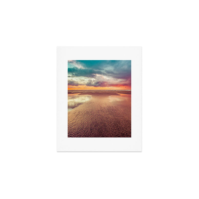 Beach Love Ocean Sunset Art Print Gallery Image 1