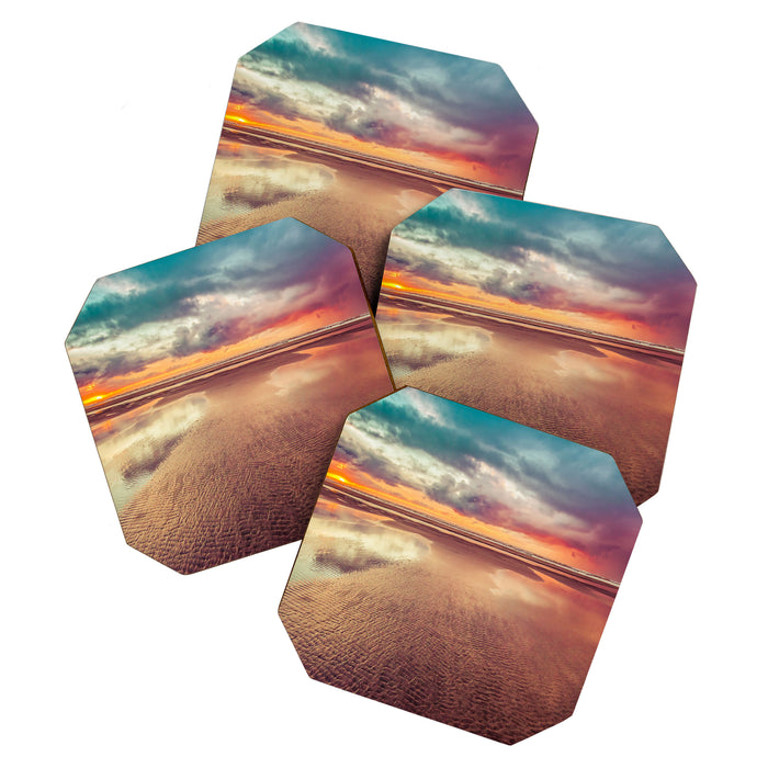 Beach Love Ocean Sunset Coaster Gallery Image 1