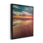 Beach Love Ocean Sunset Framed Canvas Print Gallery Image 2