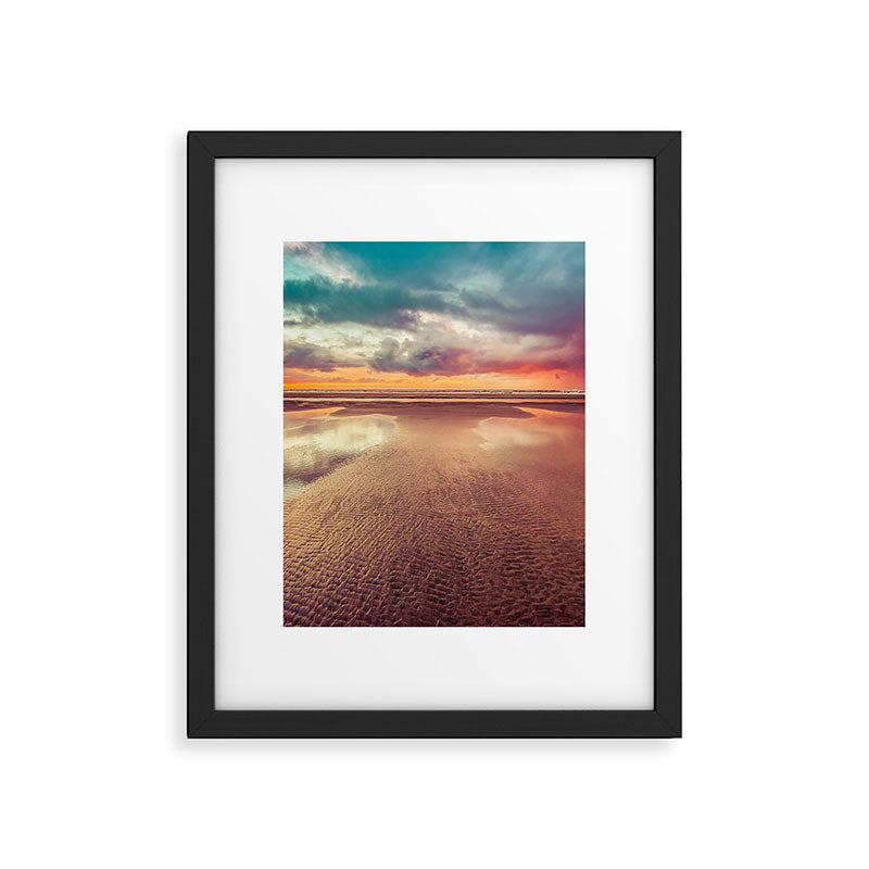 Beach Love Ocean Sunset Framed Art Print Gallery Image 5