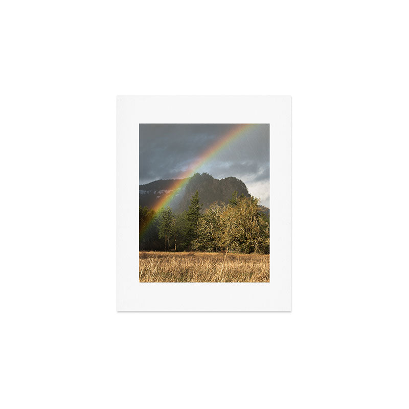 Beacon Rock Rainbow Nature Photography Art Print Gallery Image 1