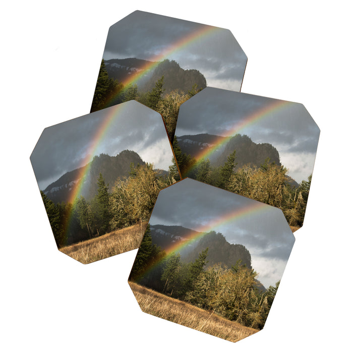 Beacon Rock Rainbow Nature Photography Coaster Gallery Image 1