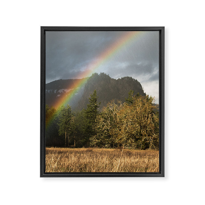 Beacon Rock Rainbow Nature Photography Framed Canvas Print Gallery Image 6