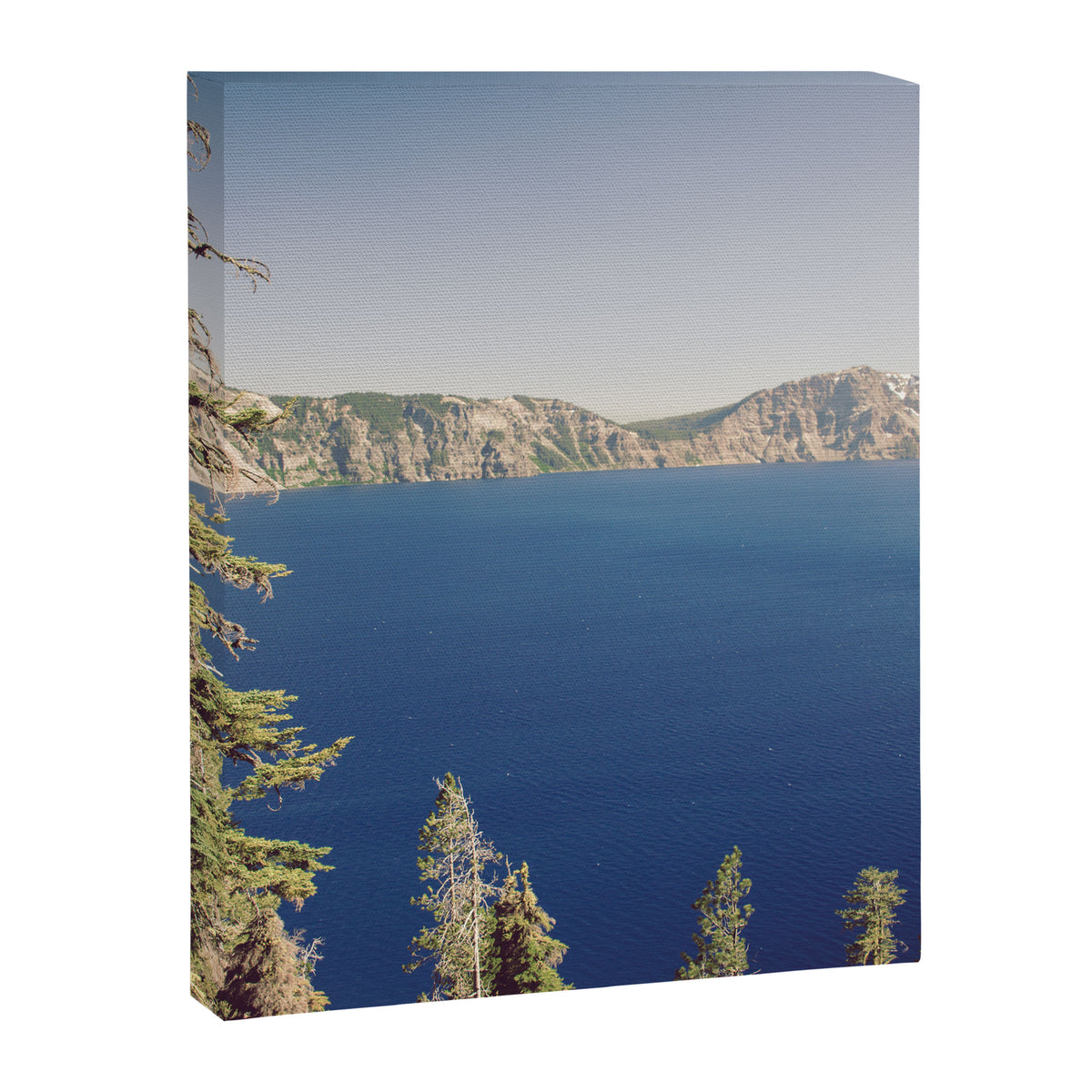 Beautiful Blue Crater Lake Canvas Print Gallery Image 6