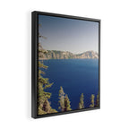 Beautiful Blue Crater Lake Framed Canvas Print Gallery Image 2