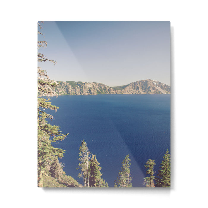 Beautiful Blue Crater Lake Metal Print Gallery Image 1