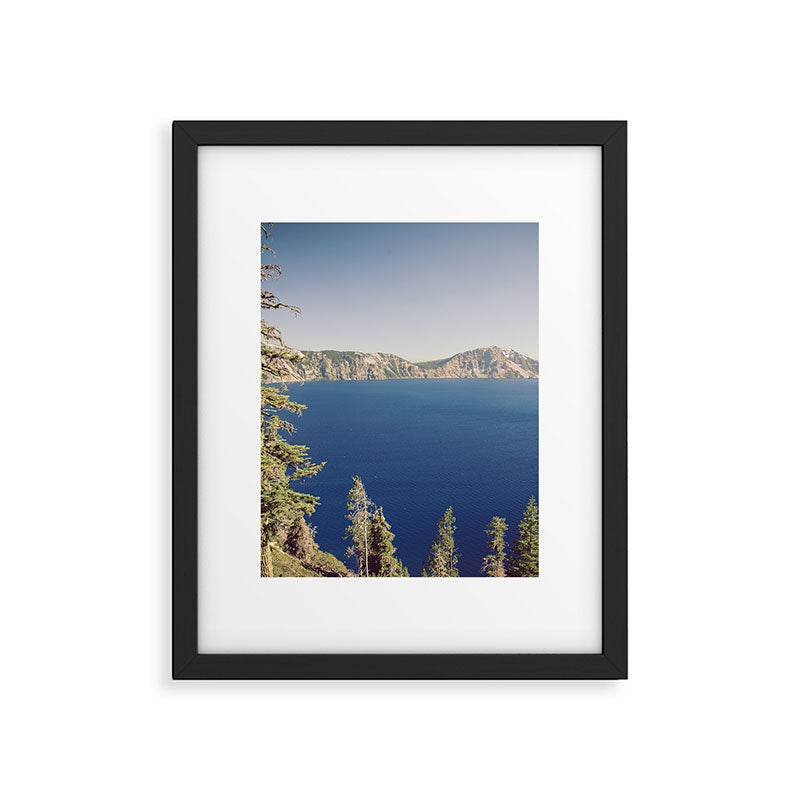 Beautiful Blue Crater Lake Framed Art Print Gallery Image 5