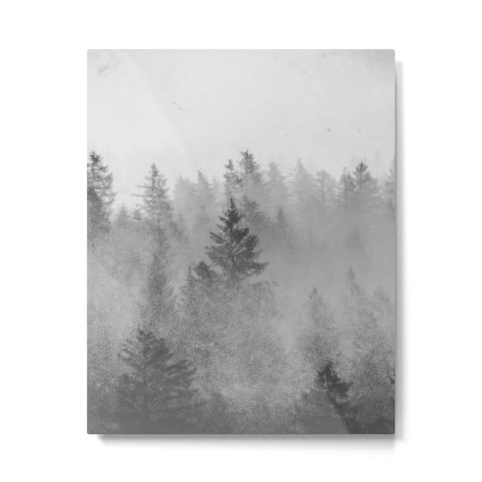 Black and White Forest Abstract Metal Print Gallery Image 1