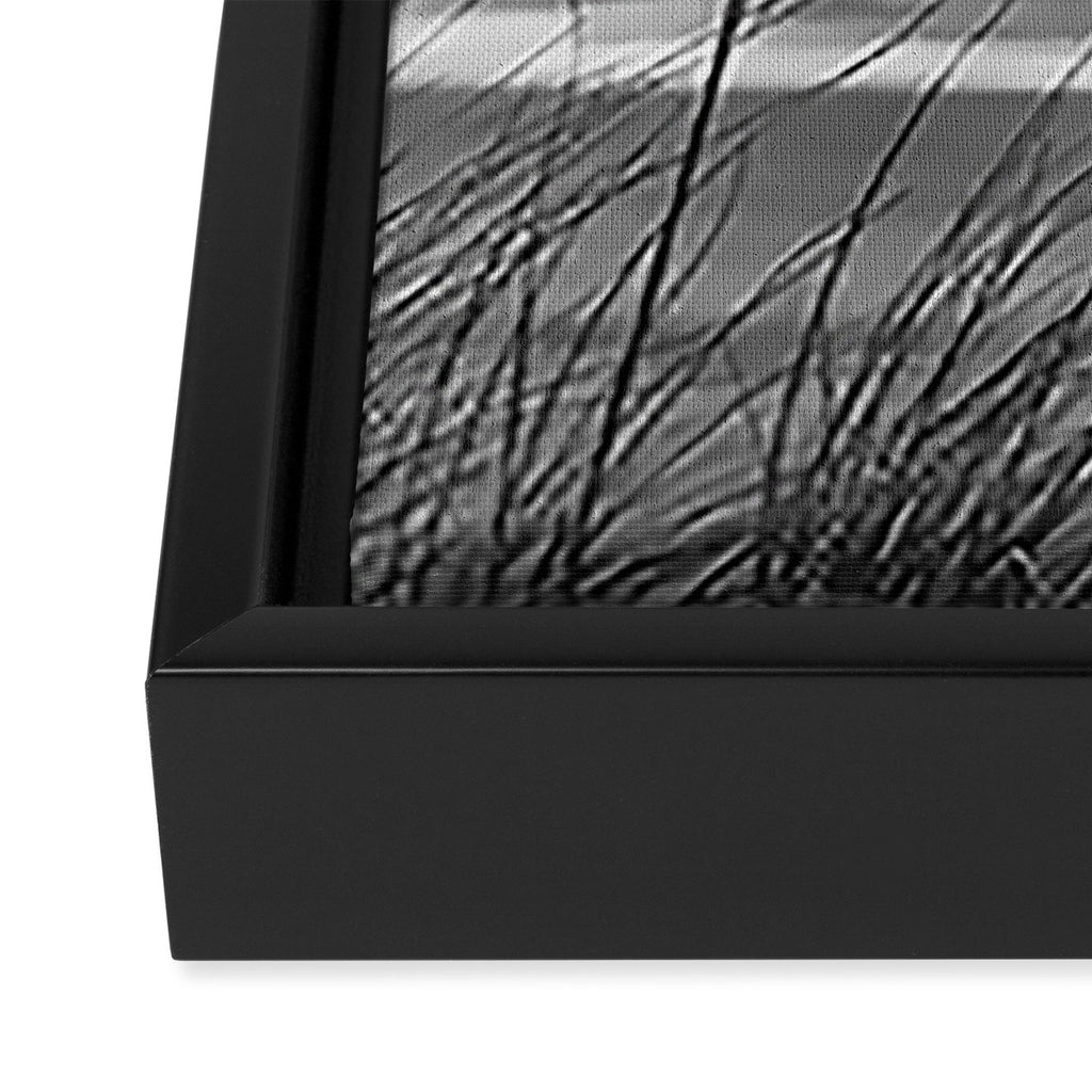Black and White Ocean Dream Framed Canvas Print Gallery Image 3
