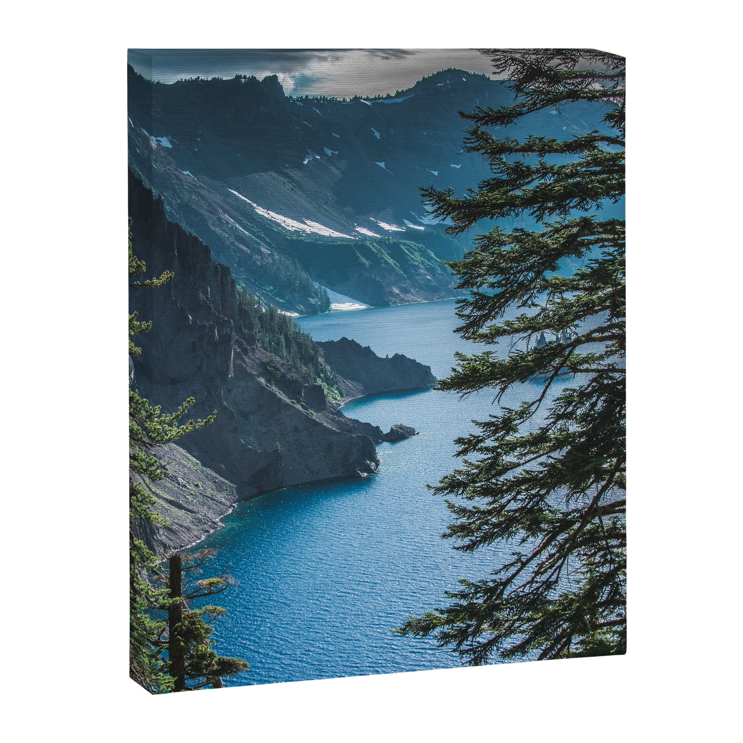 Blue Crater Lake Oregon in Summer Canvas Print Gallery Image 6