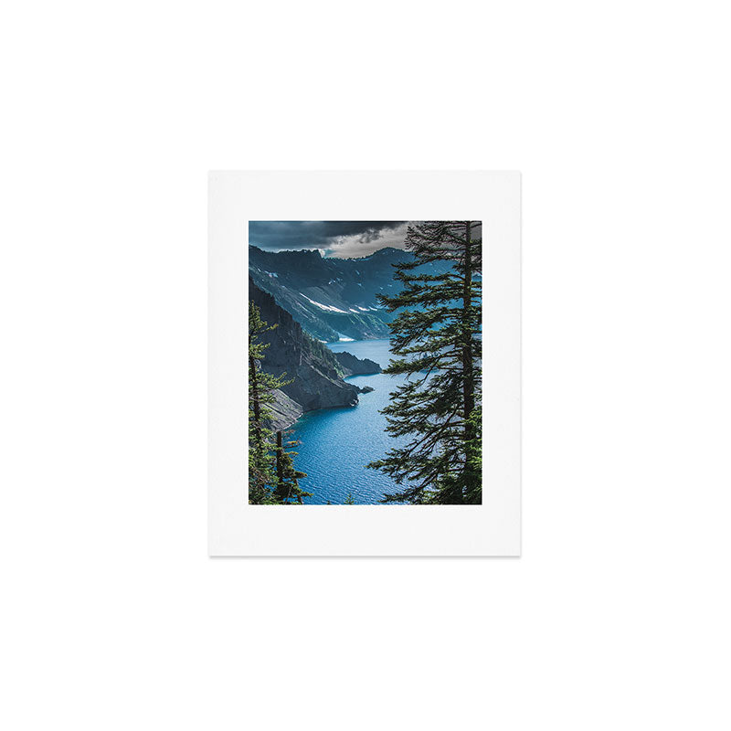 Blue Crater Lake Oregon in Summer Art Print Gallery Image 1