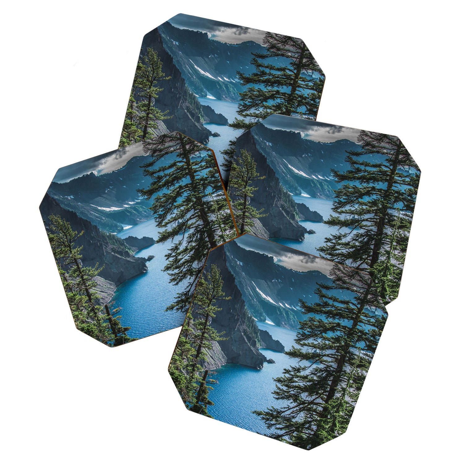 Blue Crater Lake Oregon in Summer Coaster Gallery Image 1