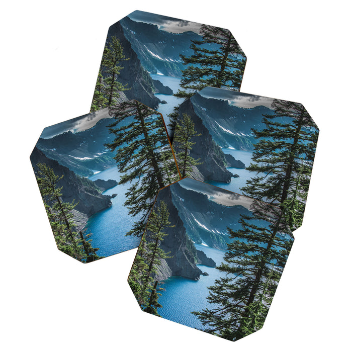 Blue Crater Lake Oregon in Summer Coaster Gallery Image 1