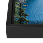 Blue Crater Lake Oregon in Summer Framed Canvas Print Gallery Image 3