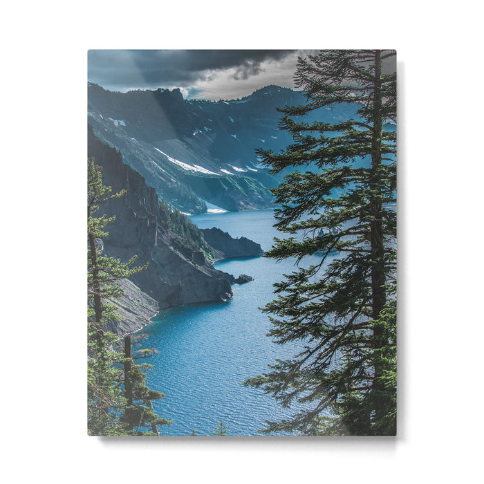 Blue Crater Lake Oregon in Summer Metal Print Gallery Image 1