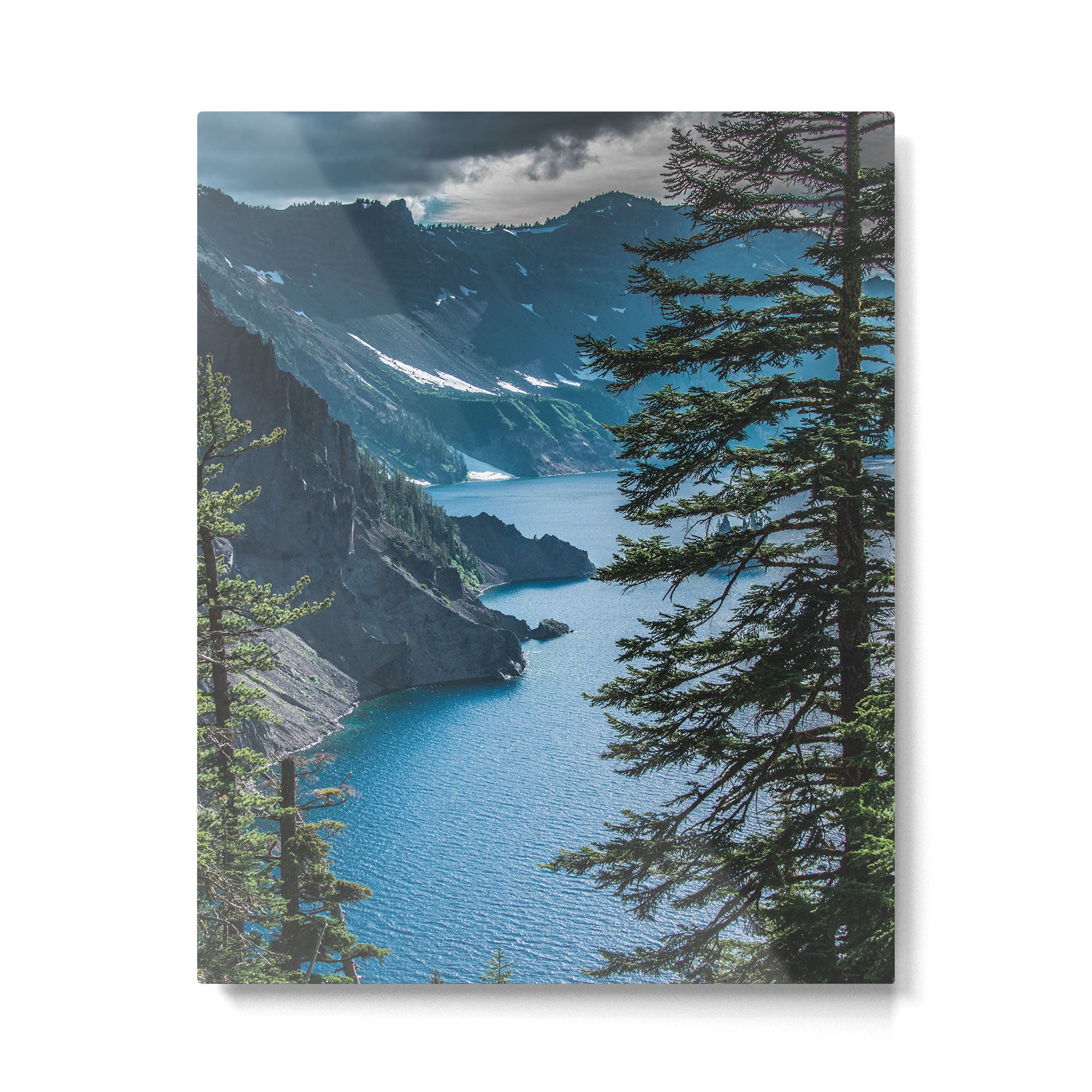 Blue Crater Lake Oregon in Summer Metal Print Gallery Image 4