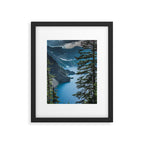 Blue Crater Lake Oregon in Summer Framed Art Print Gallery Image 5