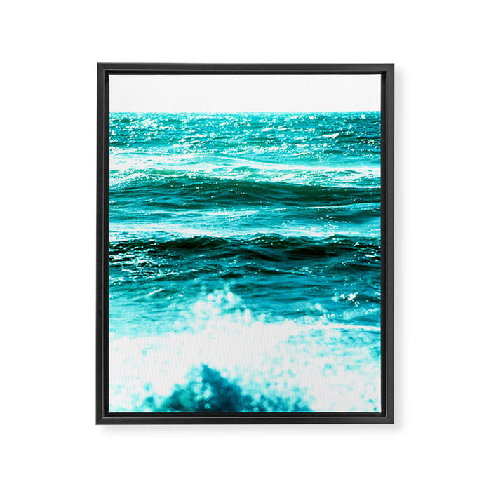 California Ocean Waves Framed Canvas Print Gallery Image 1