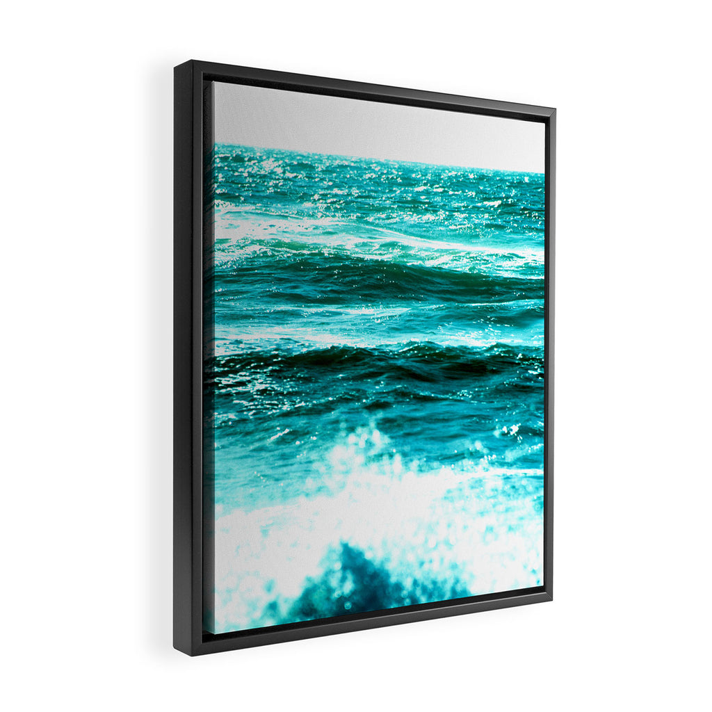 California Ocean Waves Framed Canvas Print Gallery Image 2