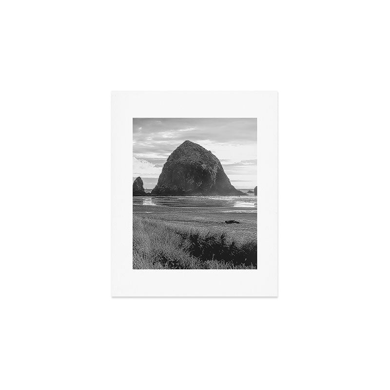 Cannon Beach Sunset - Black and White Nature Photography Art Print Gallery Image 1