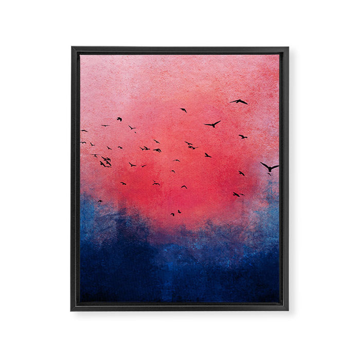 Abstract Fire Sunset Adventure  Framed Canvas Print Gallery Image 1
