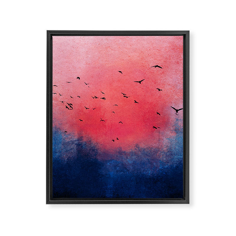 Abstract Fire Sunset Adventure  Framed Canvas Print Gallery Image 3