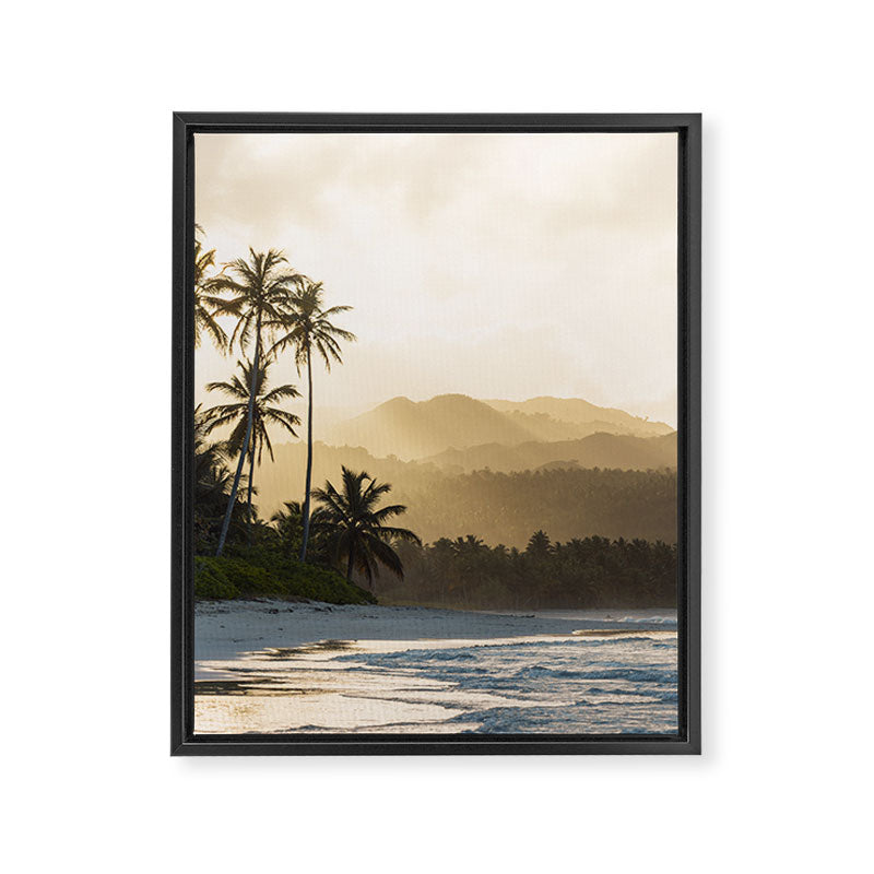 Another Day In Paradise - Tropical Beach Sunset Framed Canvas Print Gallery Image 3
