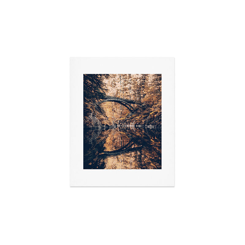 Autumn Forest Miracle on the Pacific Northwest River Bend Art Print Gallery Image 1