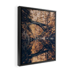 Autumn Forest Miracle on the Pacific Northwest River Bend Framed Canvas Print Gallery Image 2