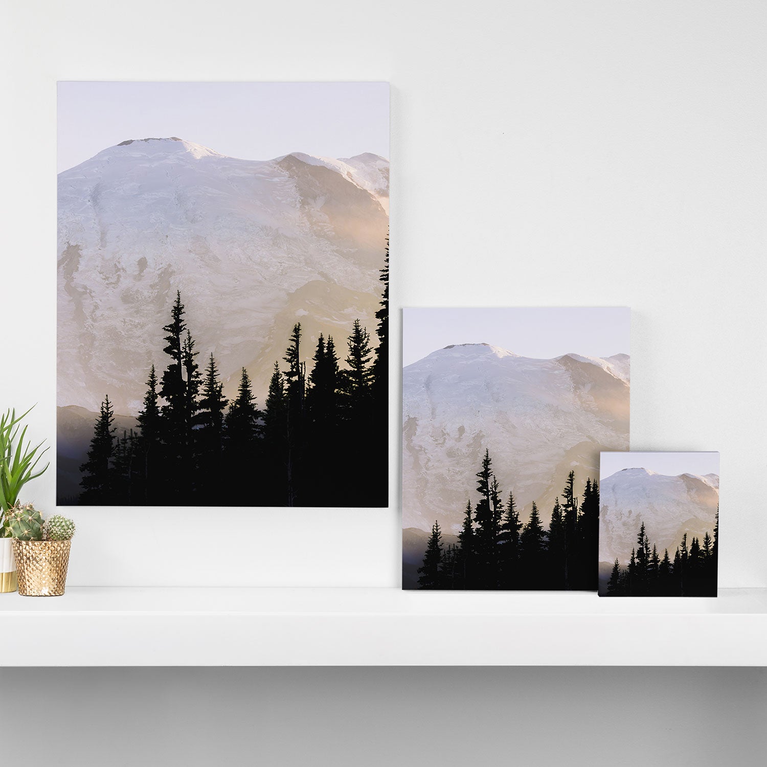Cascade Mountain High - Mount Rainier Sunset Canvas Print Gallery Image 3