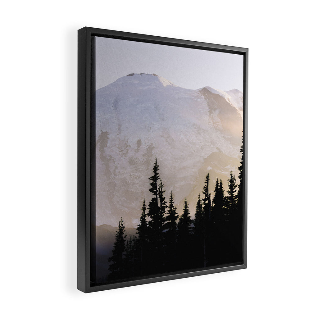 Cascade Mountain High - Mount Rainier Sunset Framed Canvas Print Gallery Image 2