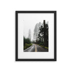Foggy Forest Road - Pacific Northwest Travel Framed Art Print Gallery Image 4