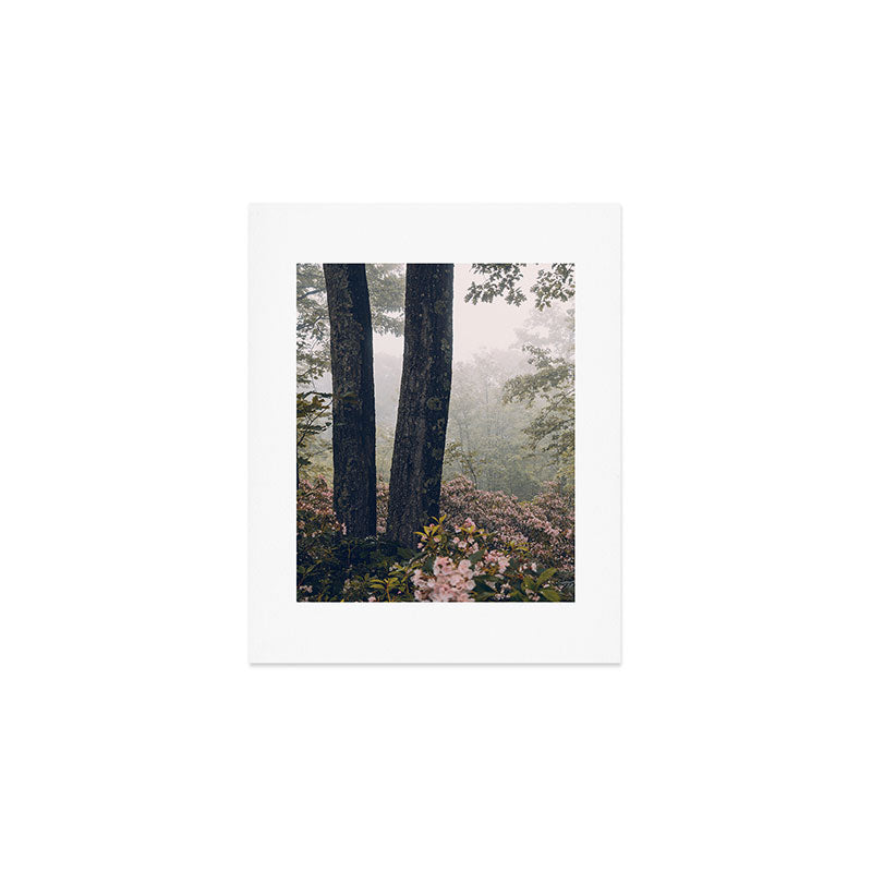 Forest Floral Foggy Wanderlust Adventure Art Print Gallery Image 1