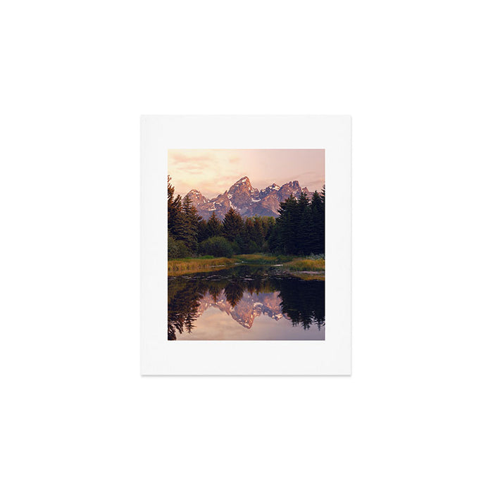 Grand Teton Mountain Sunrise - Schwabacher Landing Art Print Gallery Image 1