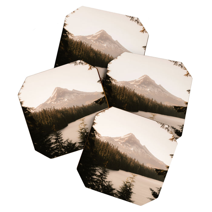 Mountain Wanderlust - Mount Hood Forest Landscape Coaster Gallery Image 1