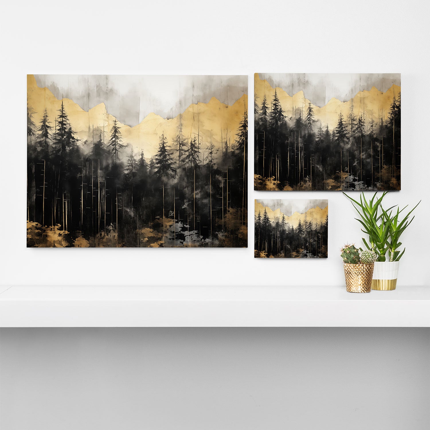 Pacific Northwest Golden Mountain Forest IV Canvas Print Gallery Image 3