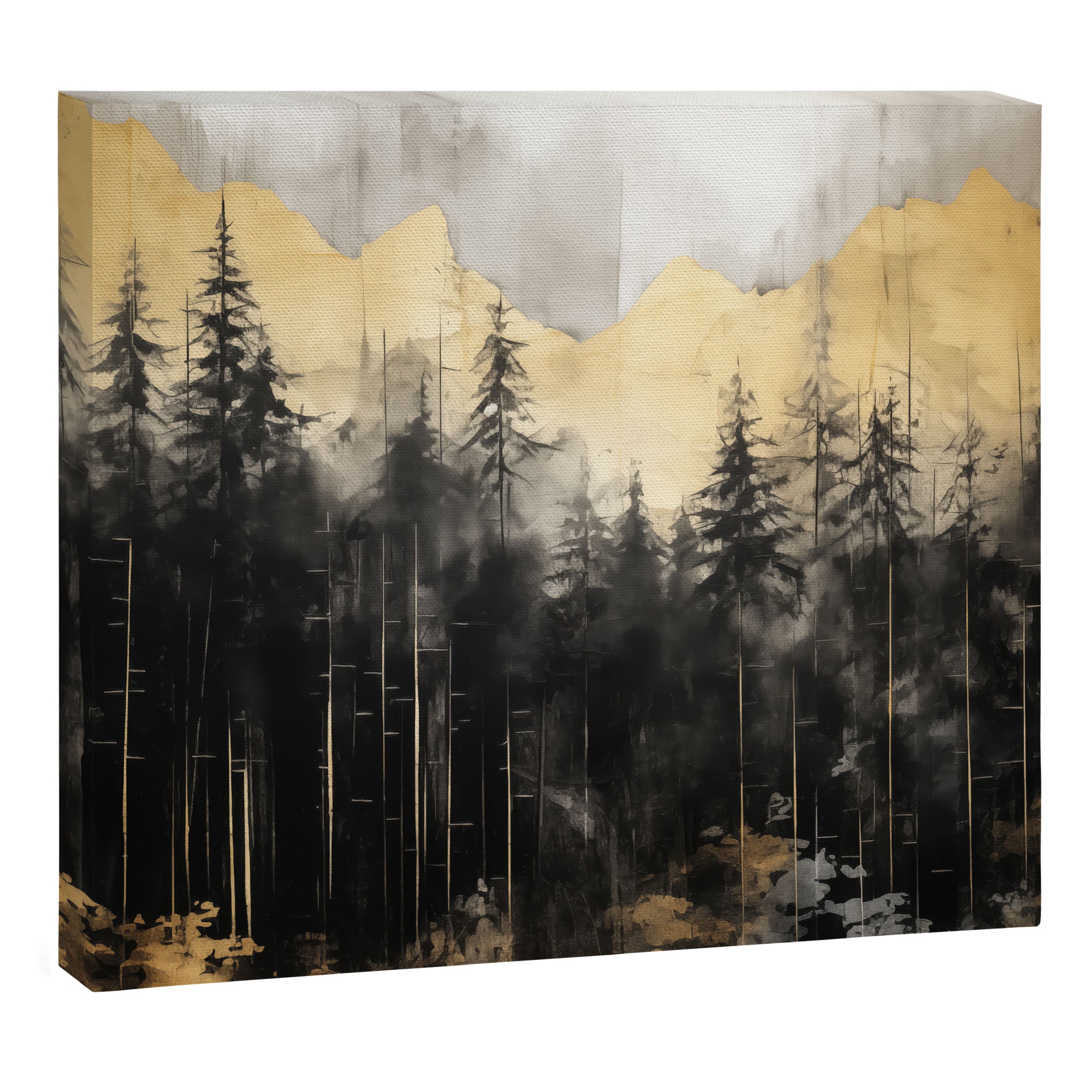 Pacific Northwest Golden Mountain Forest IV Canvas Print Gallery Image 3