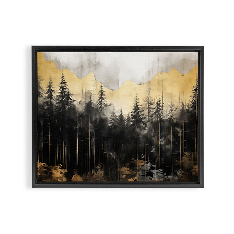 Pacific Northwest Golden Mountain Forest IV Framed Canvas Print Gallery Image 3